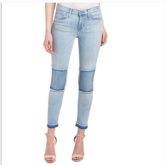 HUDSON JEANS Suzzi Mid Rise Super Skinny Released Hem Patch Size 30 - Picture 7 of 8